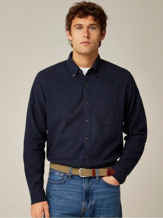 J. Crew Other - J Crew Brushed navy twill shirt Size XXL
